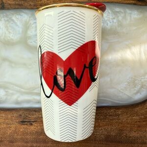 Starbucks Red Heart Ceramic Tumbler